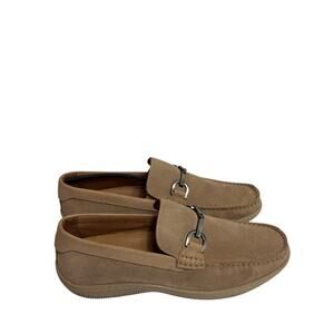 DONALD PLINER MEN LONDON02 SIZE 8 MEN BEIGE TAN LOAFERS WITH BOX